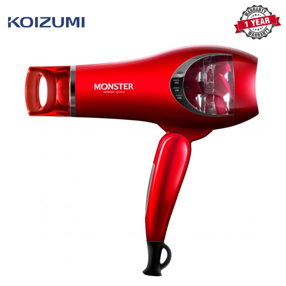 Koizumi | KHD-W720/SR | Seiki Monster Double Fan Hair Dryer | 1 Year Warranty