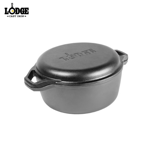 Lodge | LC6DDINT | Chef Collection 6 Quart Cast Iron Double Dutch Oven