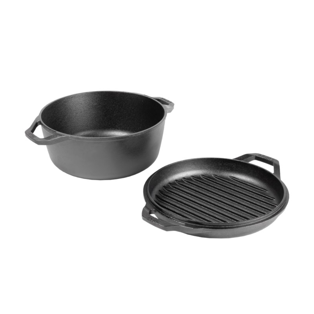 Lodge | LC6DDINT | Chef Collection 6 Quart Cast Iron Double Dutch Oven