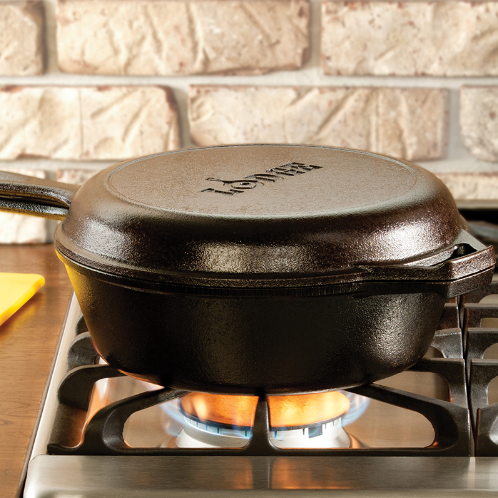 Lodge | LCC3 | Seasoned Cast Iron Combo Cooker 3.2QT/10.25"