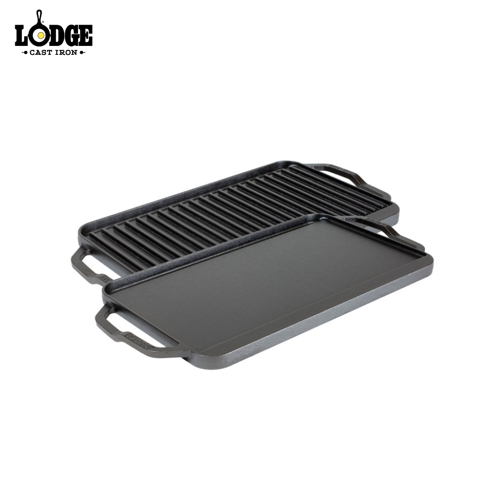 Lodge | LCDRGINT | Chef Collection 19.5 x 10 Inch Cast Iron Reversible Grill/Griddle