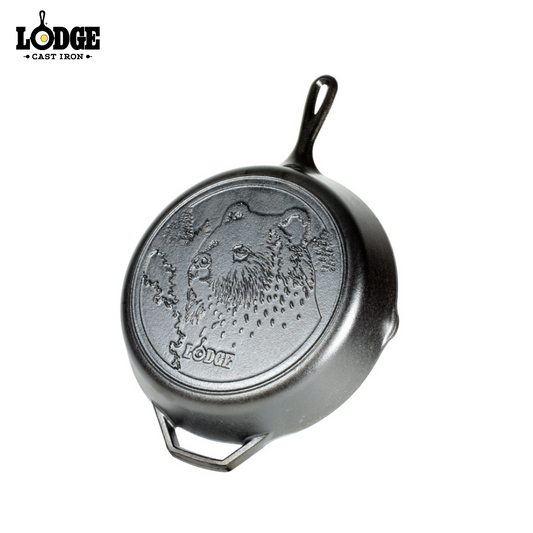 Lodge | L10SKWLBRINT| Wildlife Series™ 30.4 cm Seasoned Cast Iron Bear Skillet