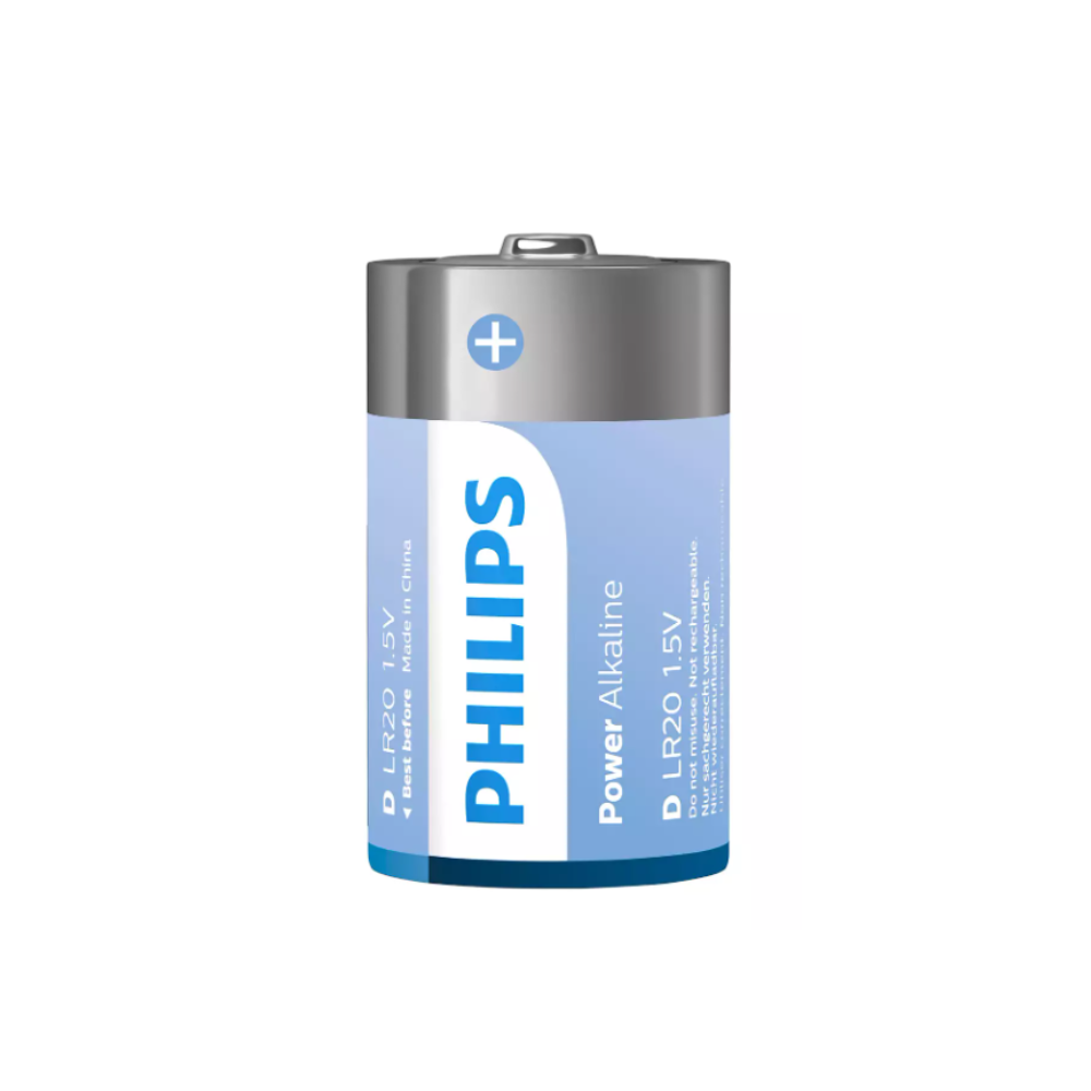 Philips | Blister Pack 2xD Power Alkaline Battery | LR20P2B/40 | Bundle 3 Packs