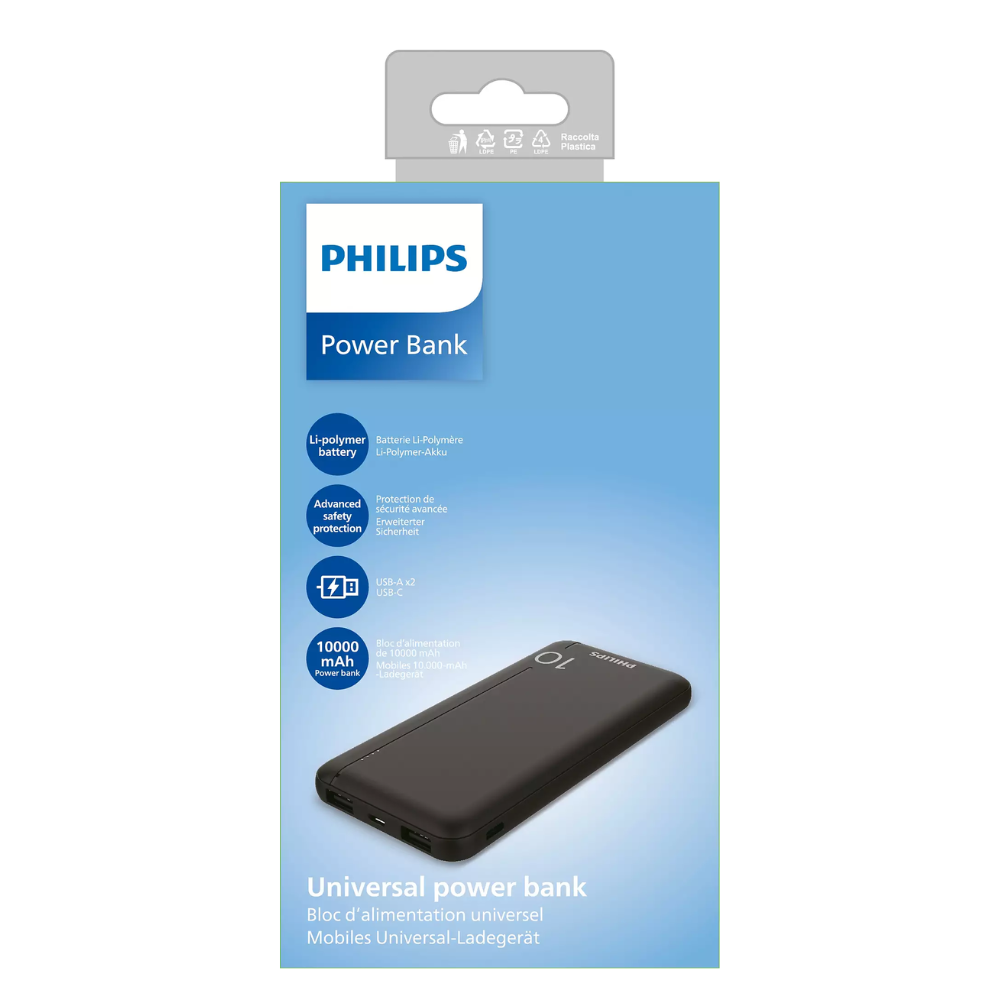 Philips Powerbank | DLP1810CB/00 | 10,000mAh USB-C Max 15W | 1 Year Warranty