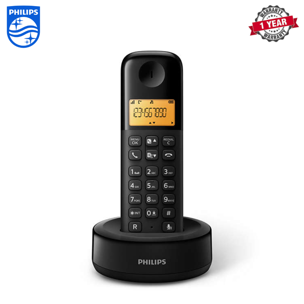 Philips | Cordless Phone D1601B | 1 Year Warranty