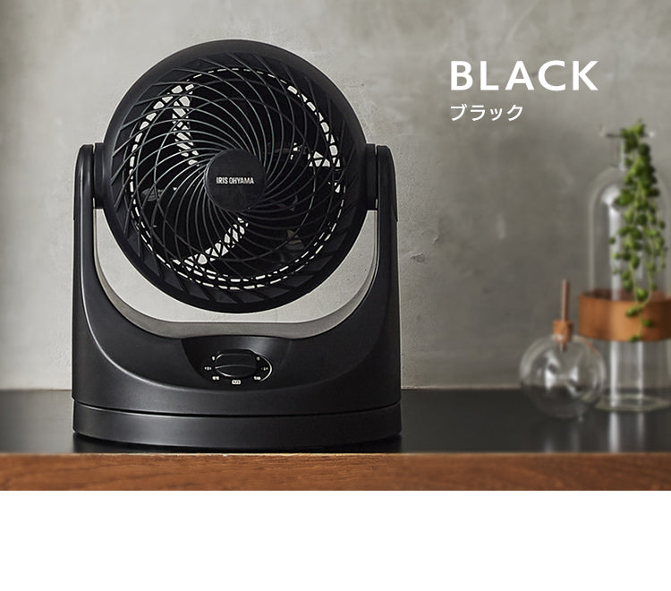 Iris Ohyama | PCF-MKM15 | Macaron Oscillation 6"Circulator Fan, Black | 1 Year Warranty