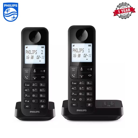 Philips | D2752B/90 | Cordless Phone Duo with Answering Machine | 1 Year Warranty