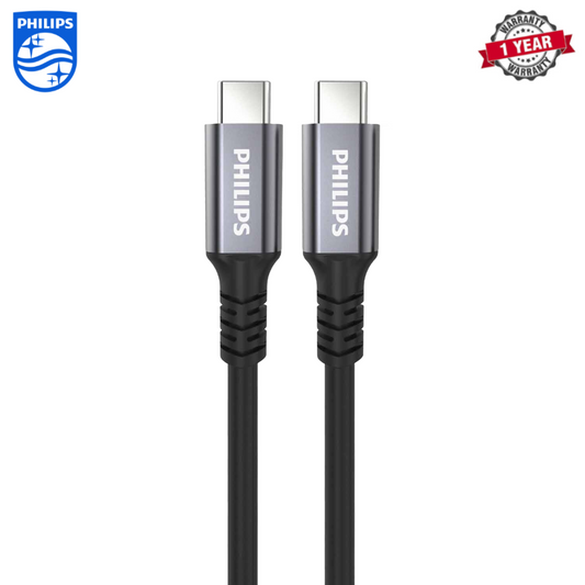 Philips USB-C Thunderbolt 3 Cable | 5K Monitor Cable | 100W Charging Cable | 2.0m | 40Gbps Transfer Speed | SWV6702/00