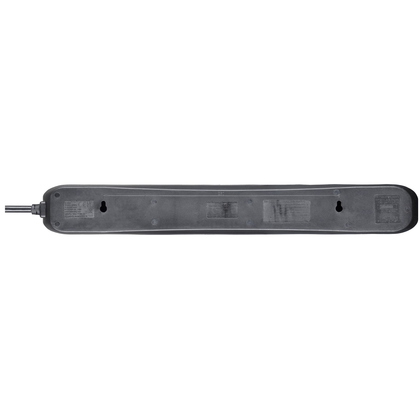 Masterplug | SRGUAC2262N | Surge Extension Lead Fast Charge USB A&C, 6 Sockets, 2 meter, Black/ Whitye|