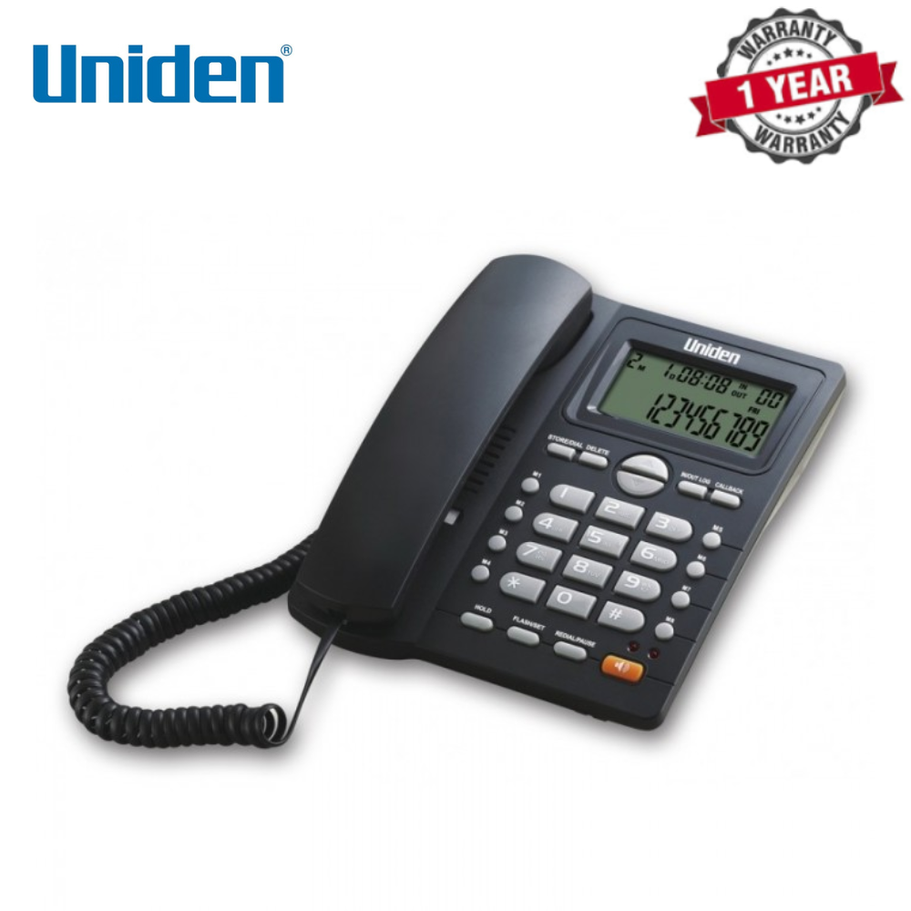 Uniden | AS7412 | Cordless Phone, Big LCD Music On Hold | 1 Year Warranty