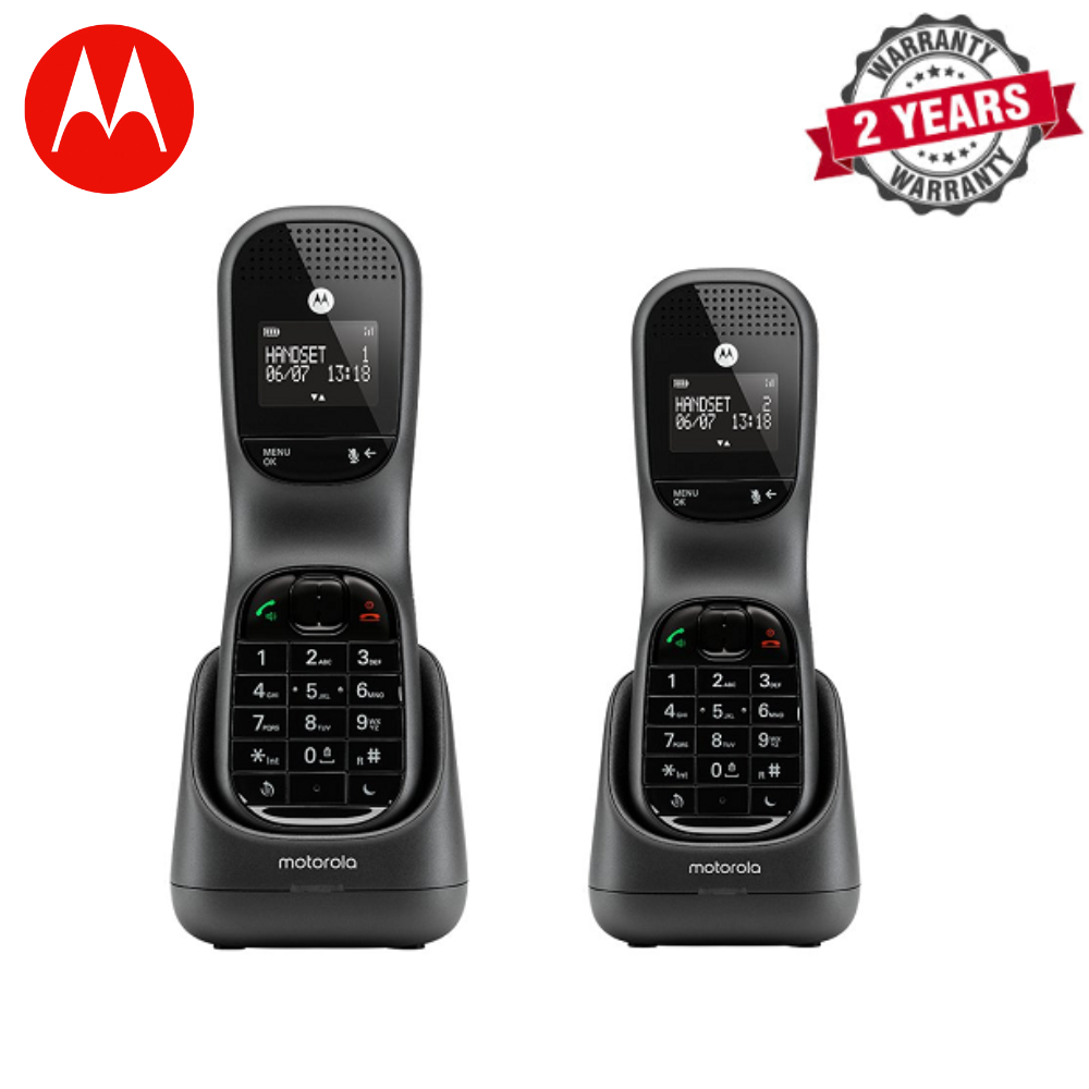 Motorola | TD1002 BK | Dect Phone Twin | 2 Year Warranty