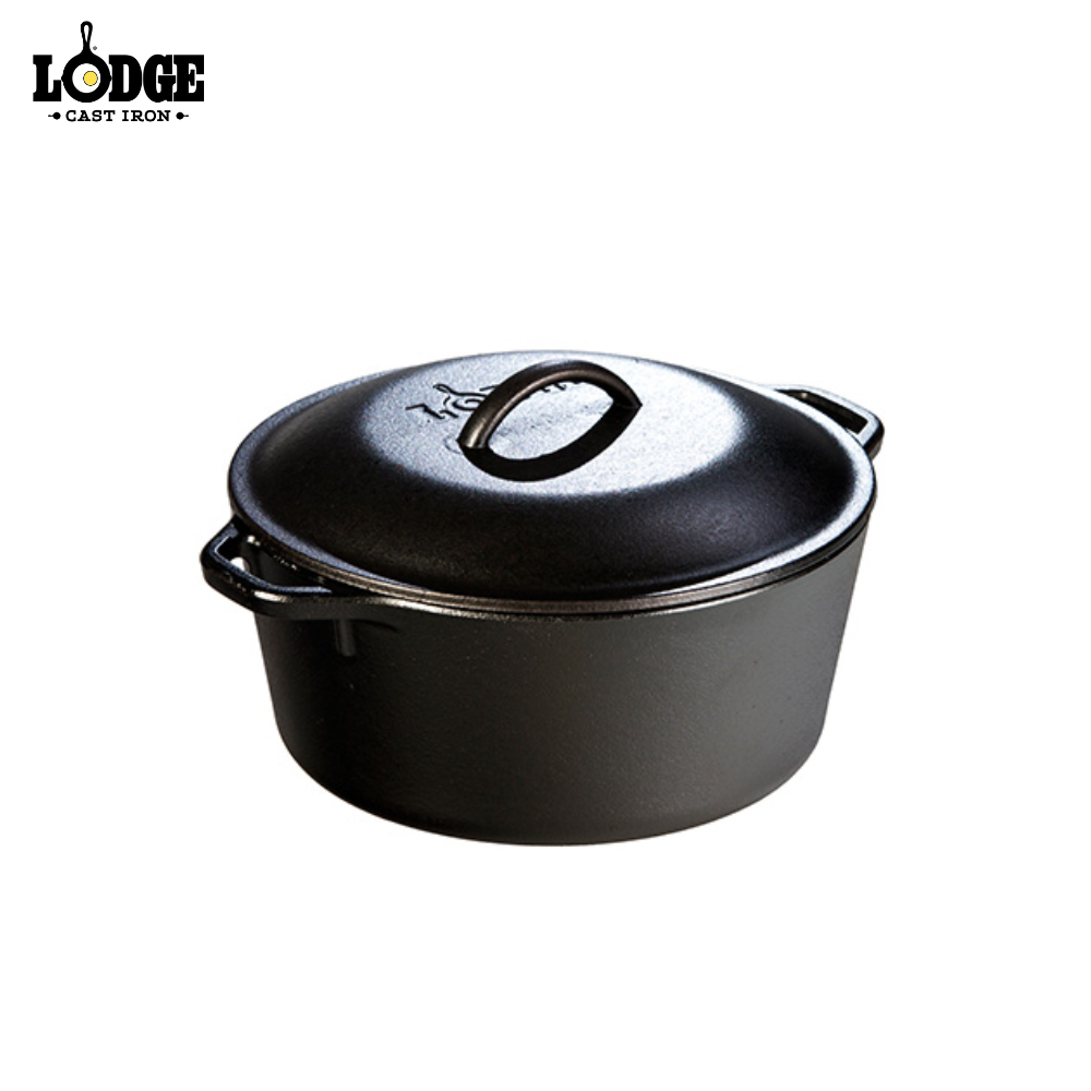 Lodge | L8DOL3 | Cast Iron 5 Quart Seasoned Cast Iron Dutch Oven