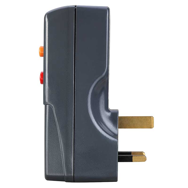 Masterplug | ARCDKG | RCD Safety Adaptor, Black | 3 Years Warranty