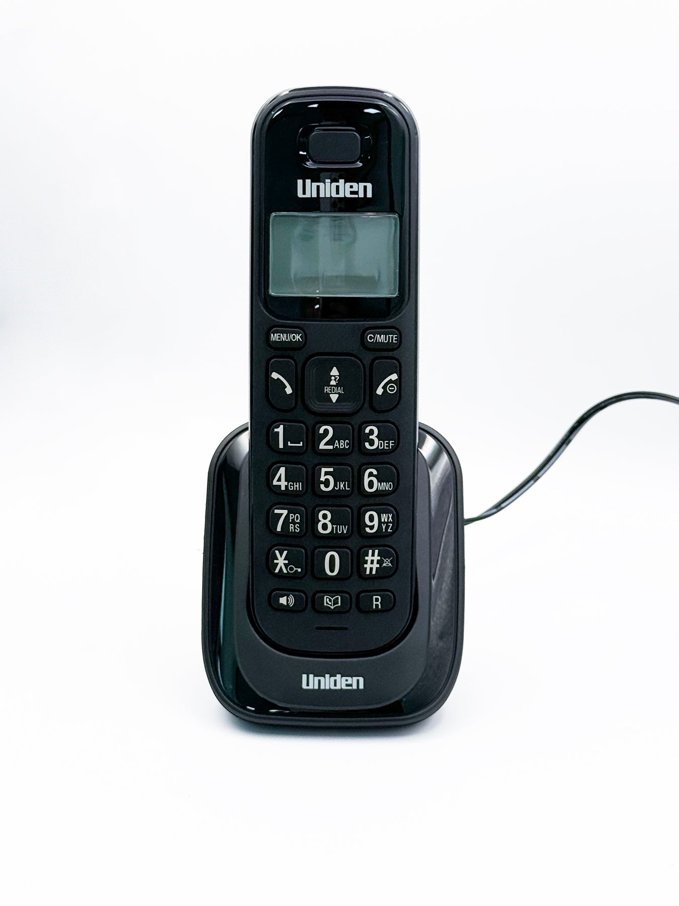 Uniden AT4505BK | Cordless & Corded Combo Dect Phone | Big Display | Big Keypad | Speaker Telephone | Black