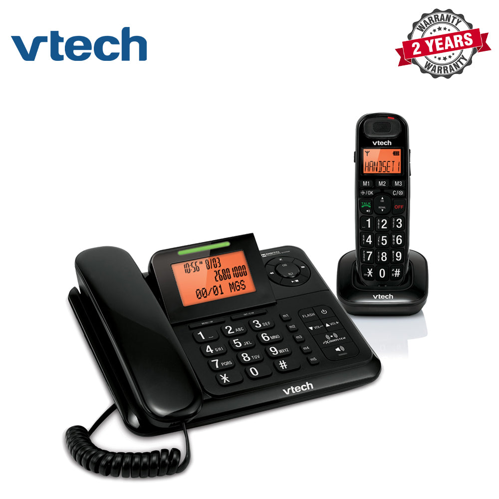 Vtech | CS6147 | Cordless & Corded Combo Phone with Answering System | 2 Years Warranty