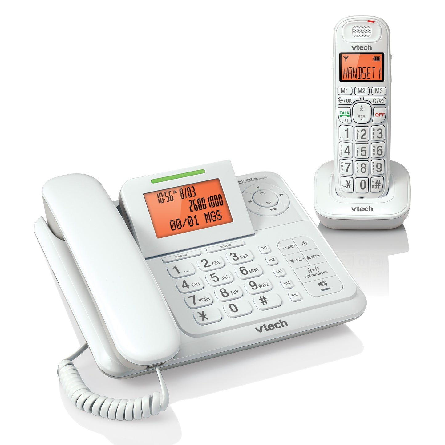 Vtech | CS6147 | Cordless & Corded Combo Phone with Answering System | 2 Years Warranty