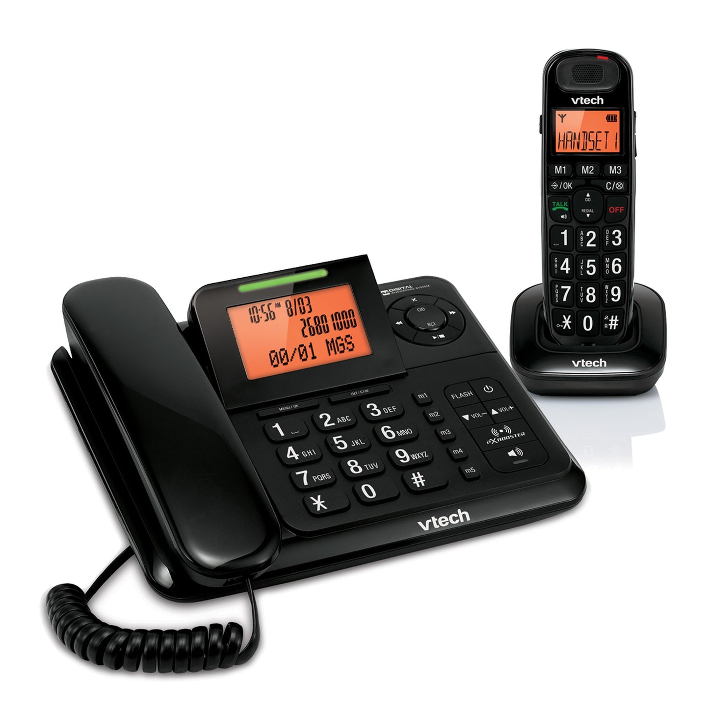 Vtech | CS6147 | Cordless & Corded Combo Phone with Answering System | 2 Years Warranty