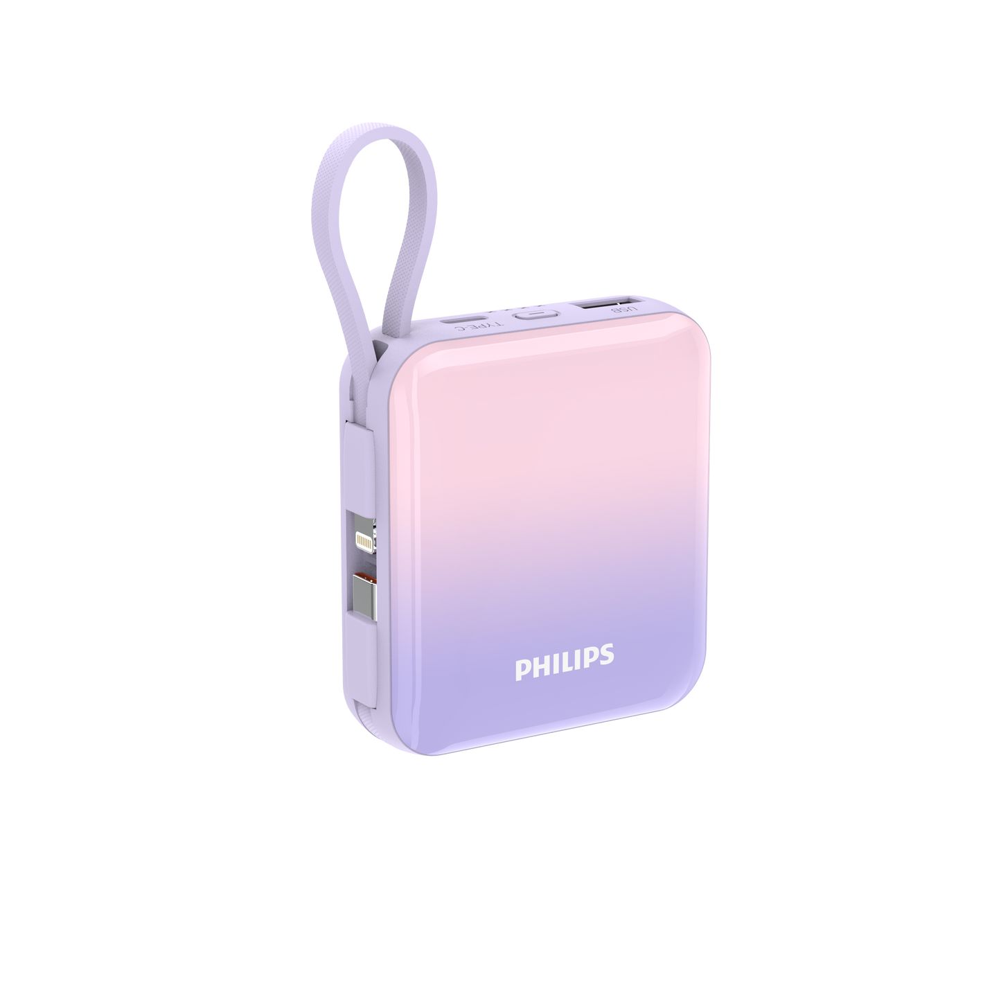 Philips DLP5713CB/00 | 10K mAh Super Mini Series Power Bank  | PD22.5W | Built-in USB-C & Lightning Cable | 3 Colours