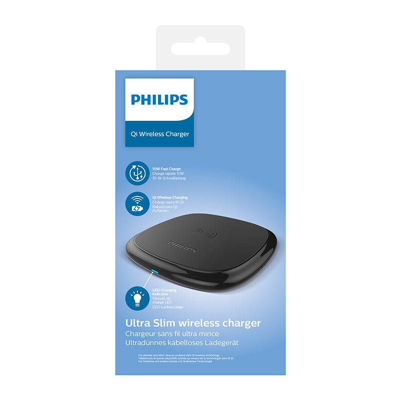 Philips Qi Wireless Charger | DLP9210/00 | Qi Wireless Technology 10W Max | 1 Year Warranty