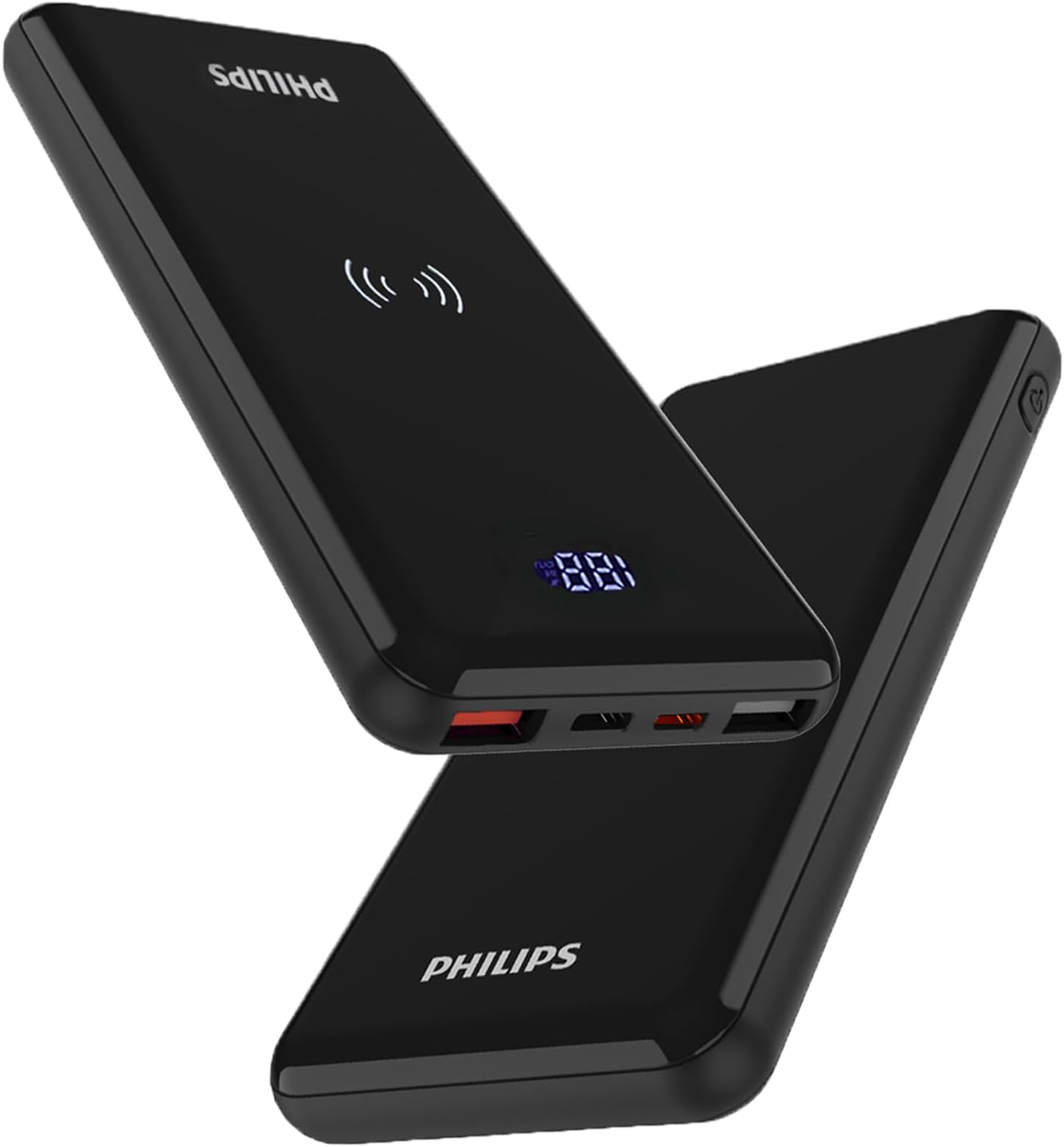 Philips Wireless Powerbank | DLP9520C/00 | 10,000 mAh Numeric Power Display Quick Charge 3.0 15W Wireless Charging | 1 Year Warranty