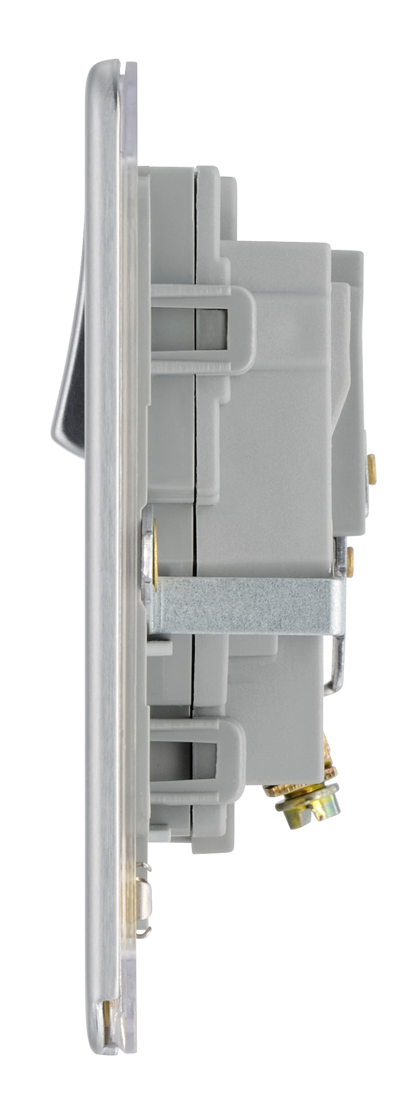 British General | FBS21G | Flatplate Screwless Single Gang Switched Socket | 25 Years Warranty