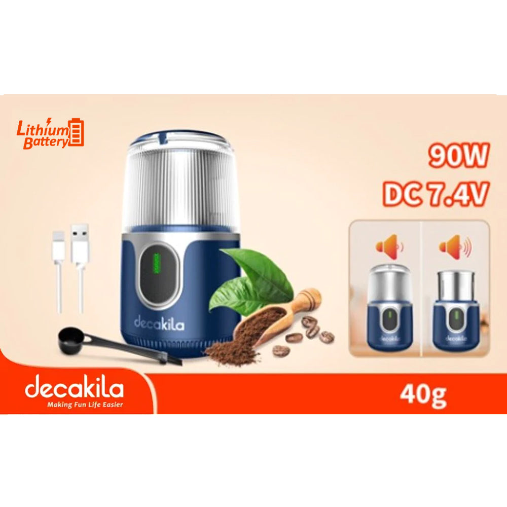 Decakila | KMCF022L/W | Decalife | Cordless Coffee Grinder, 90W, Spices Grinder | 1 Year Warranty