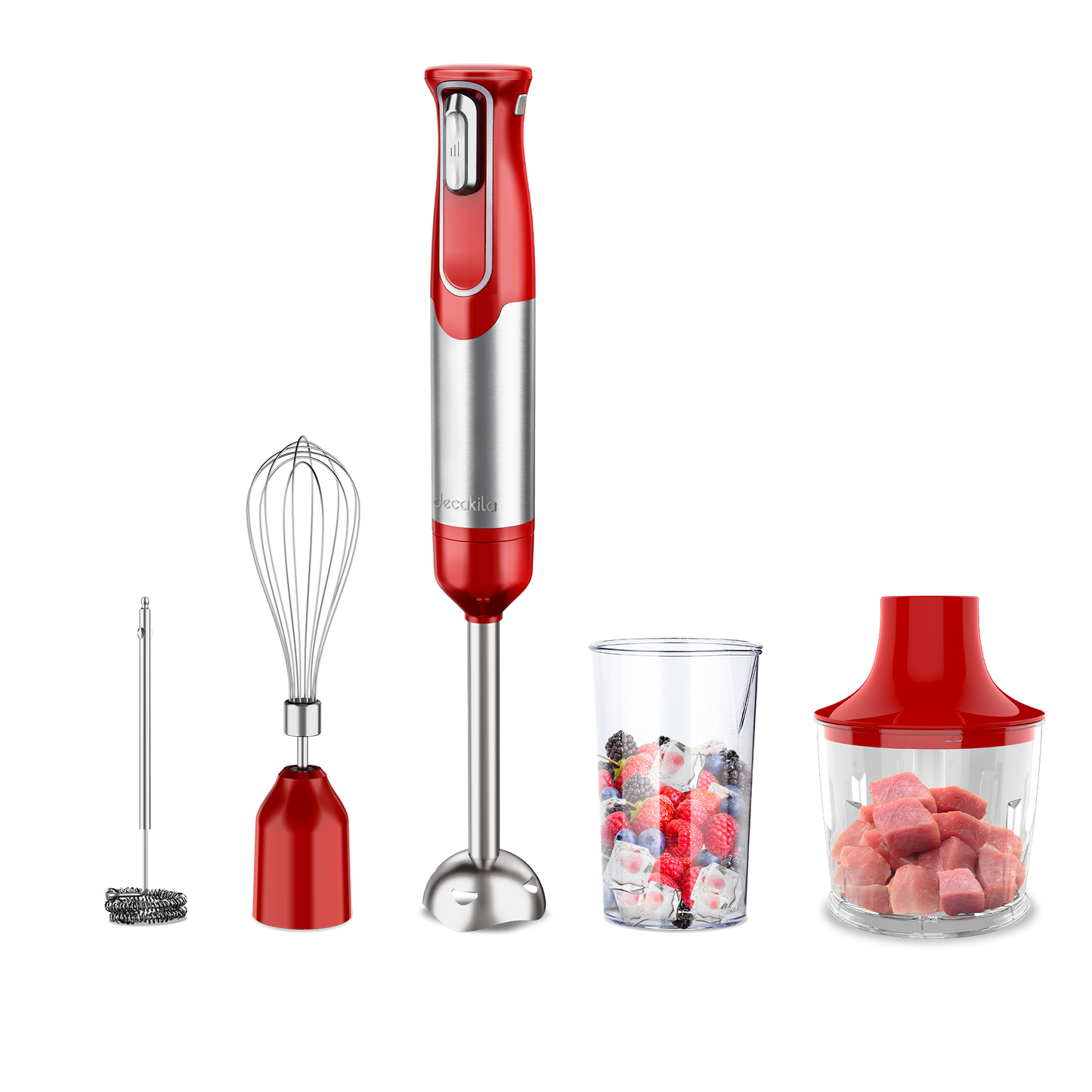 Decakila | KMJB021R | Decaprime | 5-in-1 Cordless Hand Blender, 100W  | 1 Year Warranty