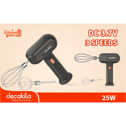 Decakila | KMMX018G | Decadeal | Cordless Hand Mixer, 25W, 3-Speed with Speed Control | 1 Year Warranty