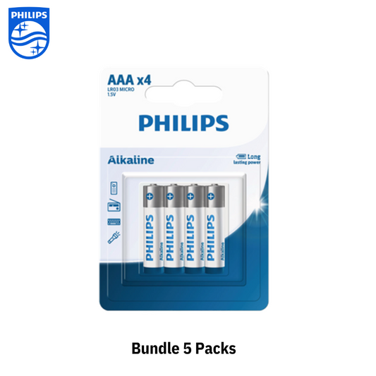 Philips | 4AAA Entry Alkaline Battery | LR03A4B/40 | Bundle 5 Packs