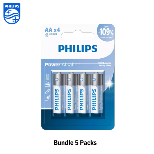 Philips | 4AA Power Alkaline Battery | LR6P4B/40 | Bundle 5 Packs