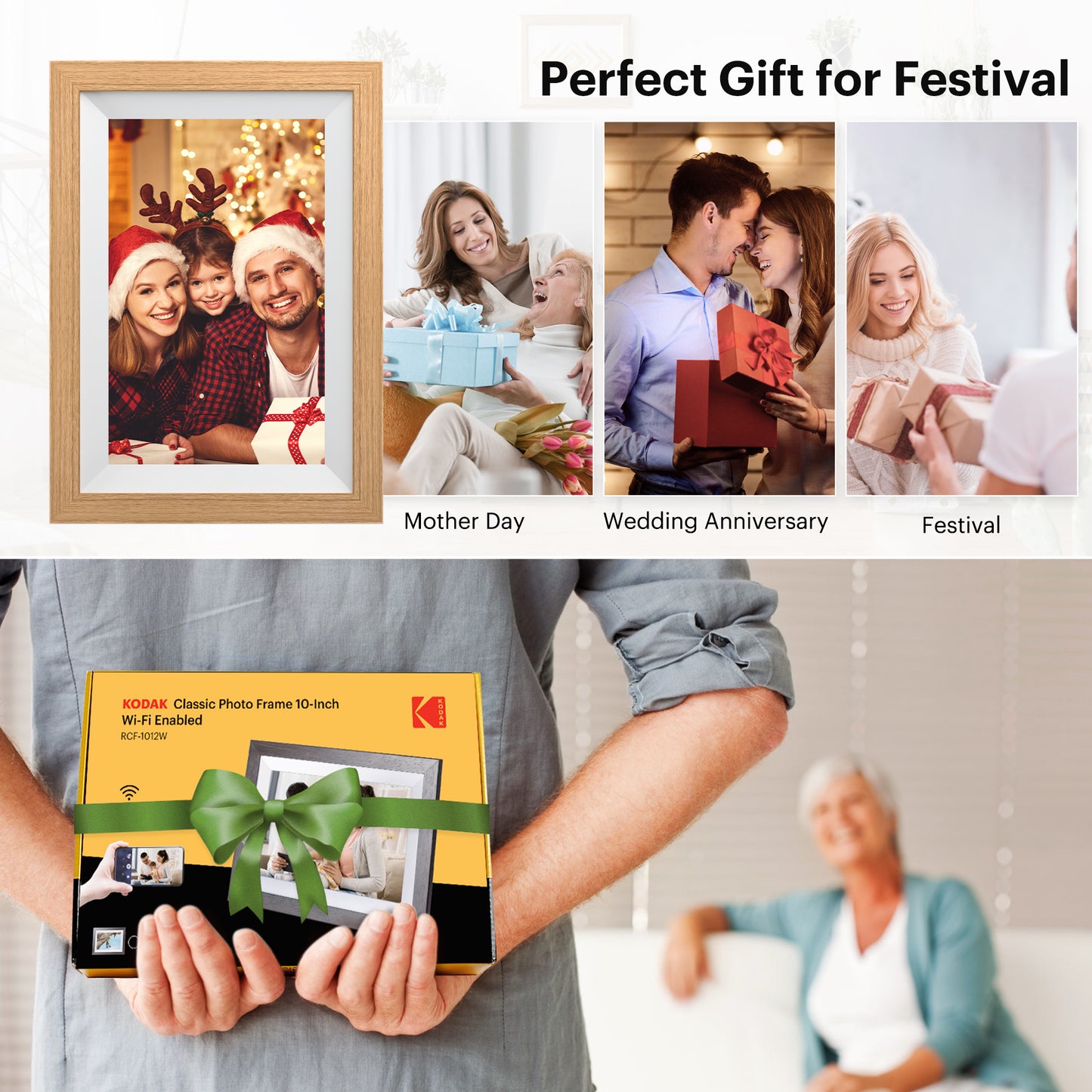 Kodak | RCF-1012W | 10 Inch Digital Picture Frame | 1 Year Warranty