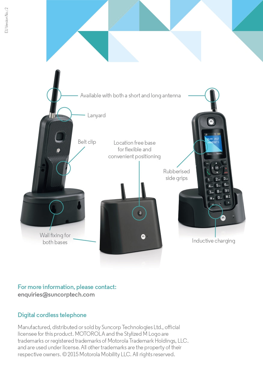 Motorola | O201 |Long Range Digital Cordless Telephone | 2 Year Warranty