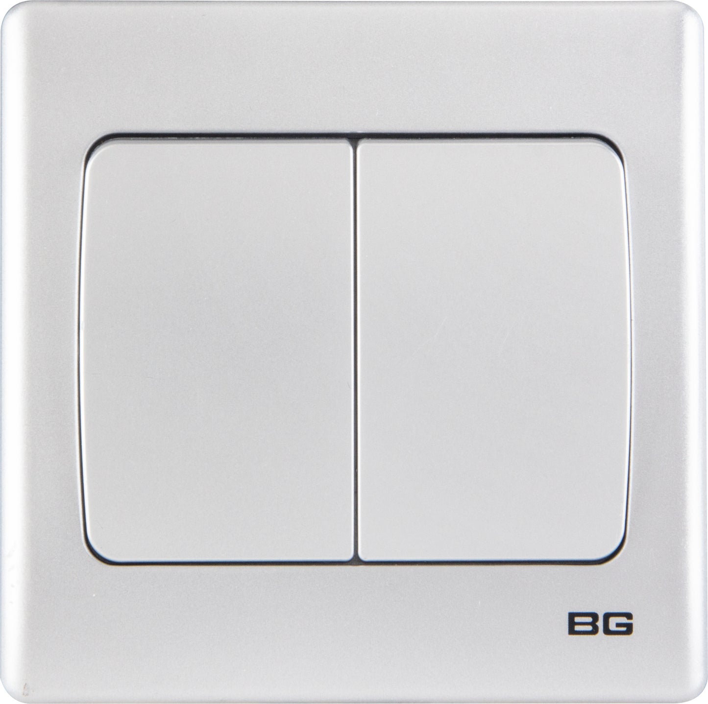 British General | PCSL42W | Neo Slimline 2 Mega Rocker 2-Way Switches, Silver | 25 Years Warranty