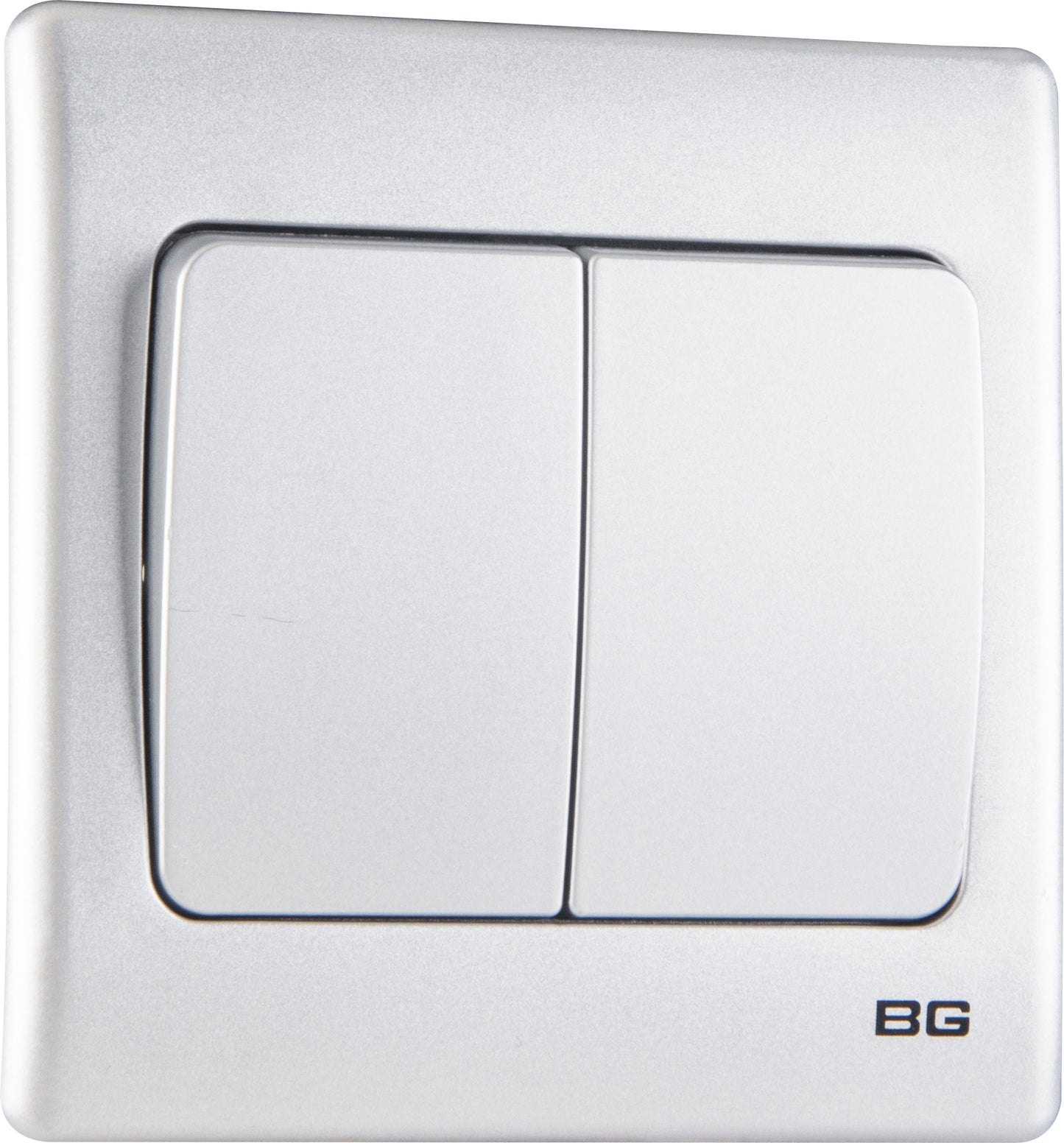 British General | PCSL42W | Neo Slimline 2 Mega Rocker 2-Way Switches, Silver | 25 Years Warranty