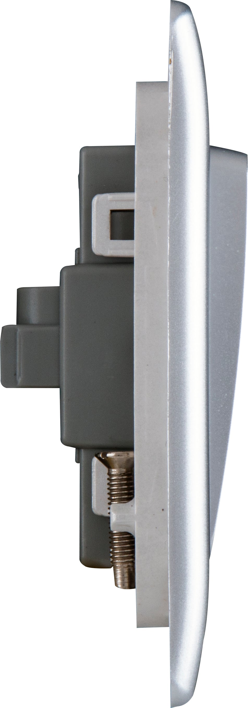 British General | PCSL44W | Neo Slimline 4 Mega Rocker 2-Way Switches, Silver | 25 Years Warranty