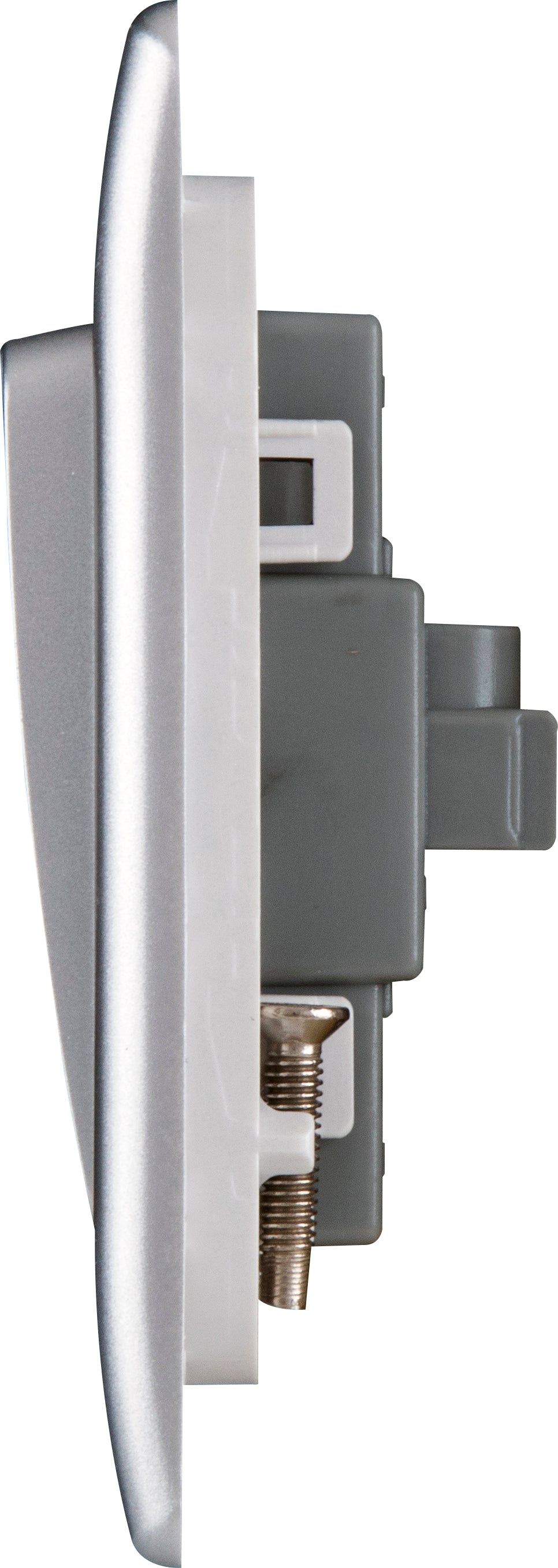 British General | PCSL44W | Neo Slimline 4 Mega Rocker 2-Way Switches, Silver | 25 Years Warranty