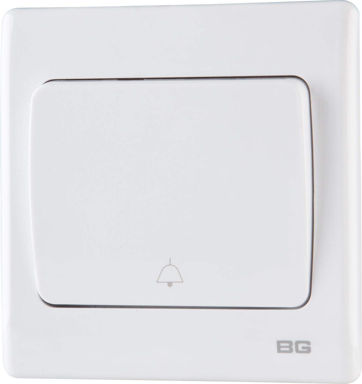 British General |  PCWH14W | Neo Slimline Rocker Bell Push 1 Way Switch, White | 25 Years Warranty