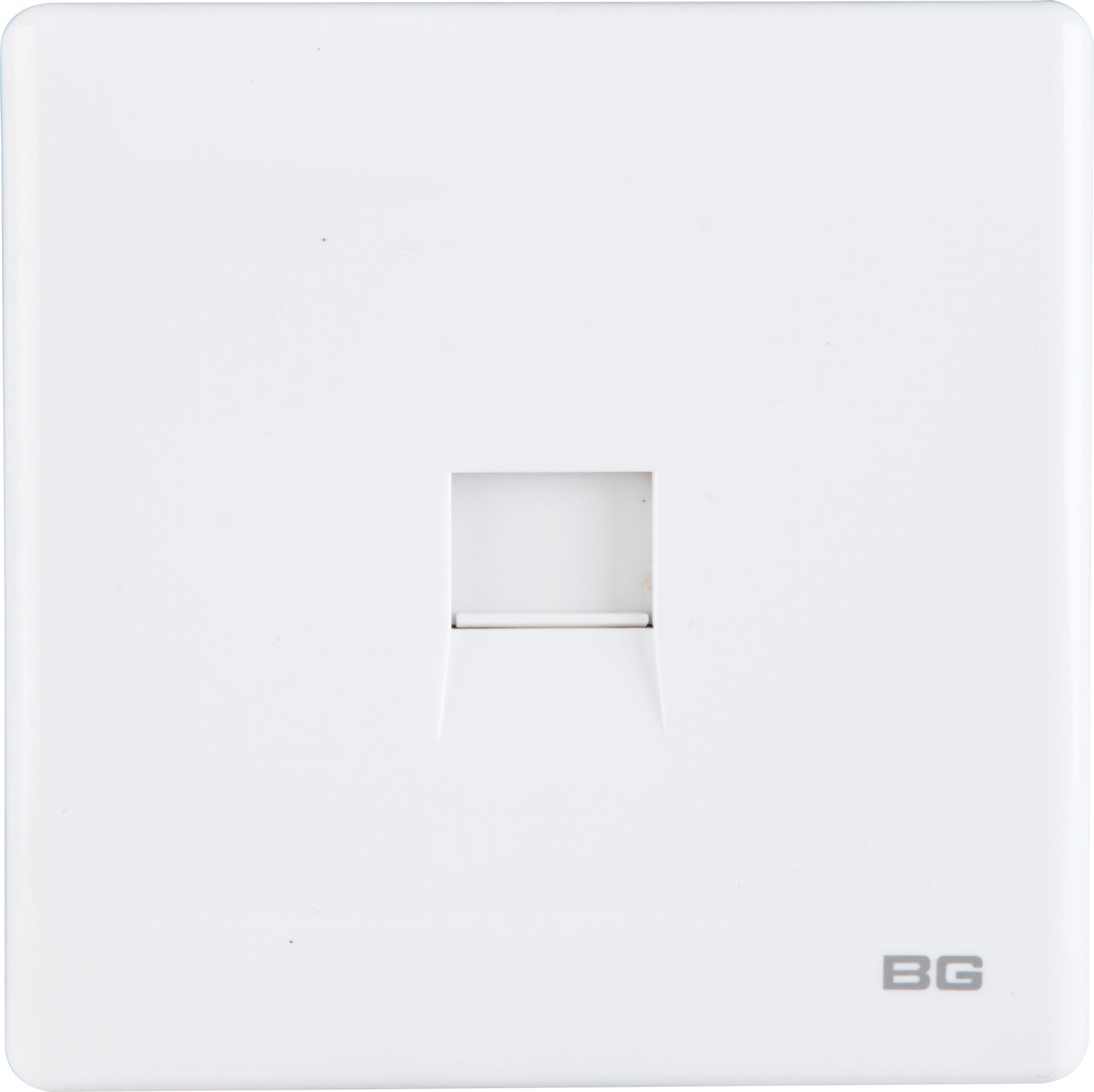 British General | PCWHRJ111 | Neo Slimline Single Gang Telephone Socket RJ11, White | 25 Years Warranty