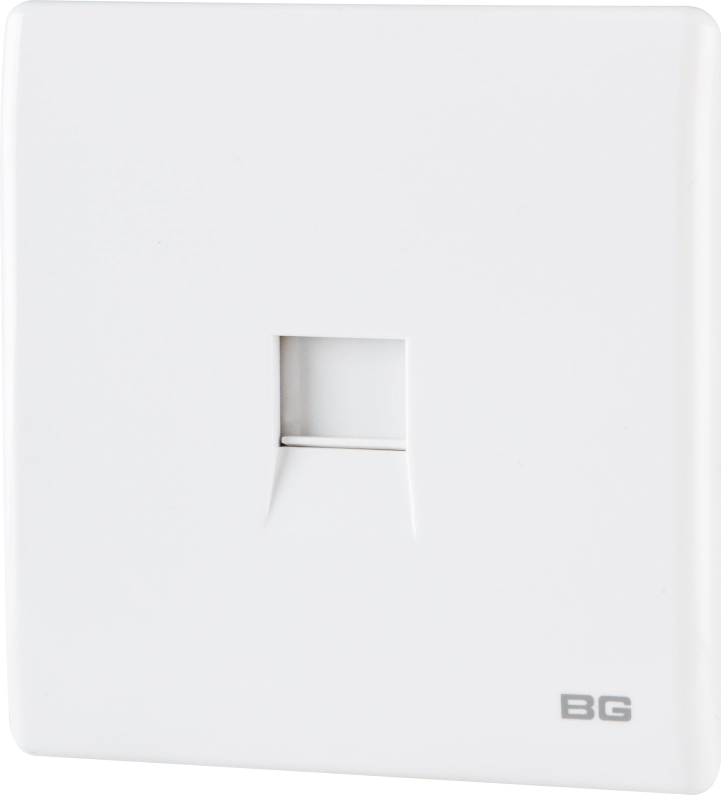 British General | PCWHRJ111 | Neo Slimline Single Gang Telephone Socket RJ11, White | 25 Years Warranty