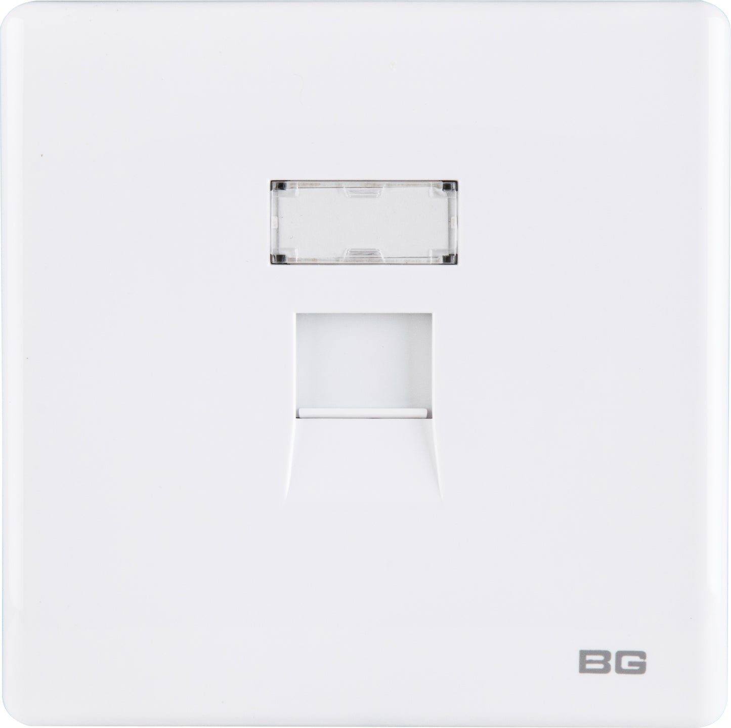 British General | PCWHRJ451 | Neo Slimline Single Gang RJ45 Data Socket, White | 25 Years Warranty