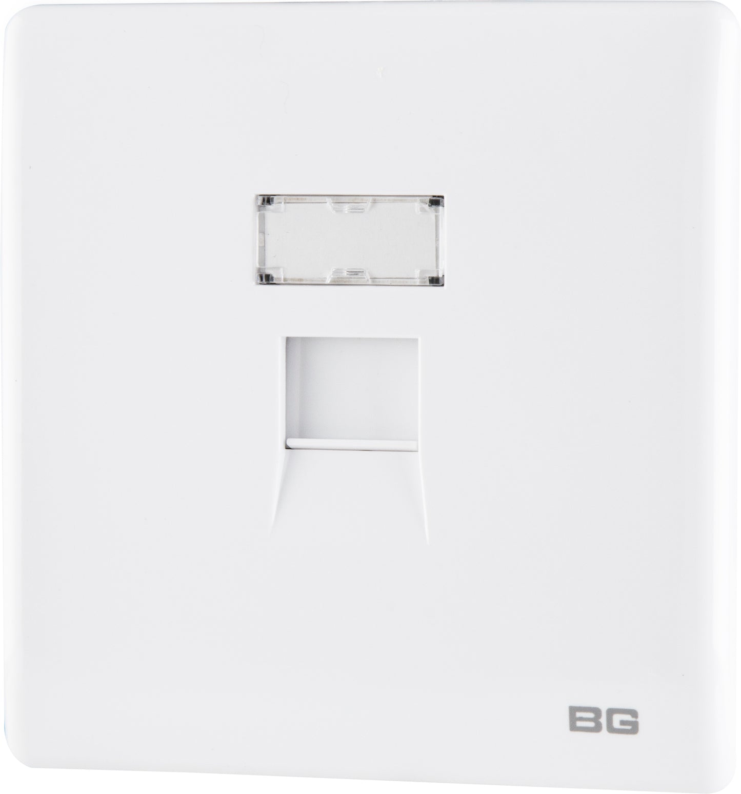 British General | PCWHRJ451 | Neo Slimline Single Gang RJ45 Data Socket, White | 25 Years Warranty