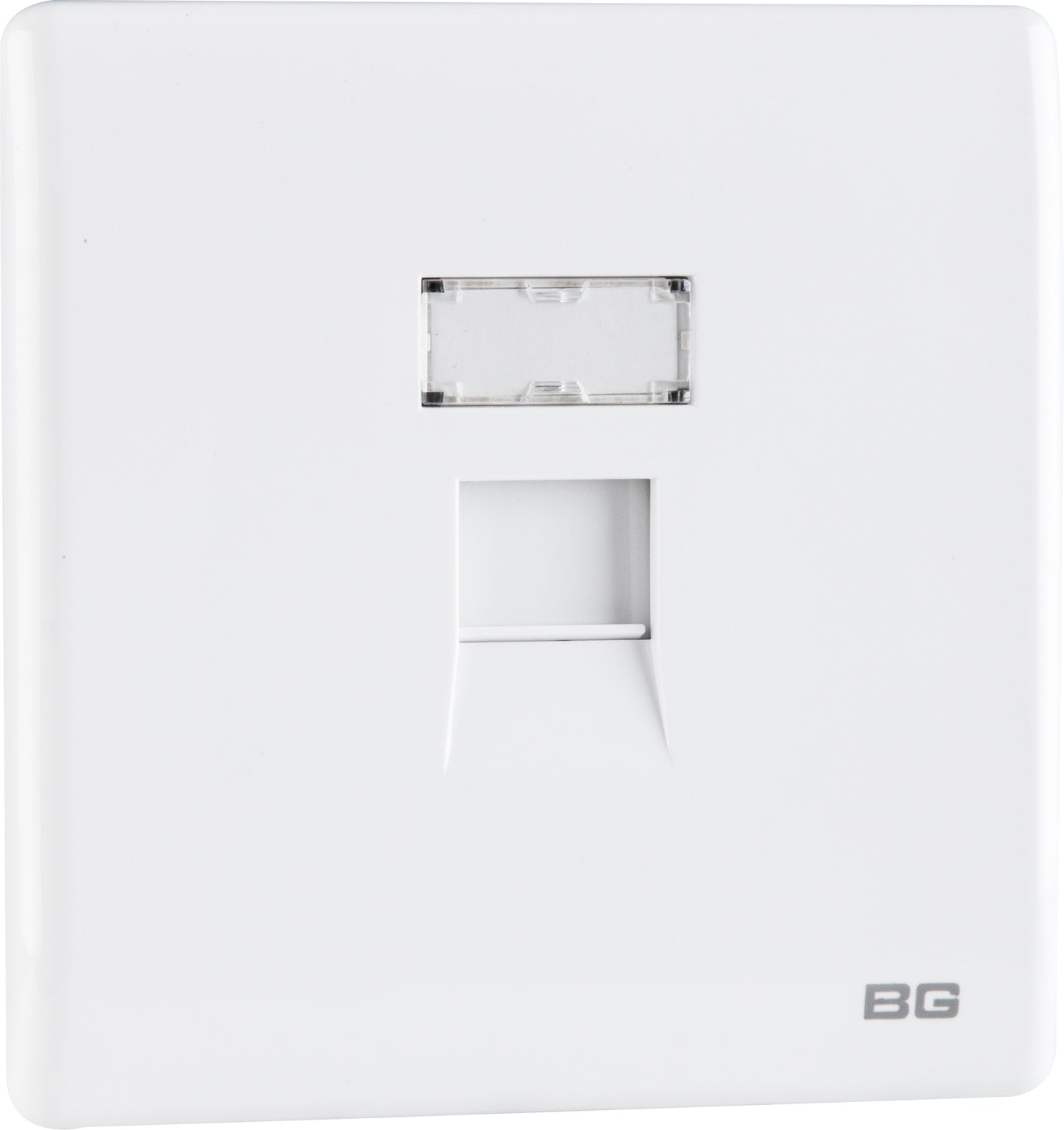 British General | PCWHRJ451 | Neo Slimline Single Gang RJ45 Data Socket, White | 25 Years Warranty