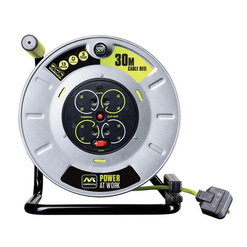 Masterplug | OTMU30134SL-PXA | Pro-XT Heavy Duty Metal Open Reel, 30m | 5 Years Warranty