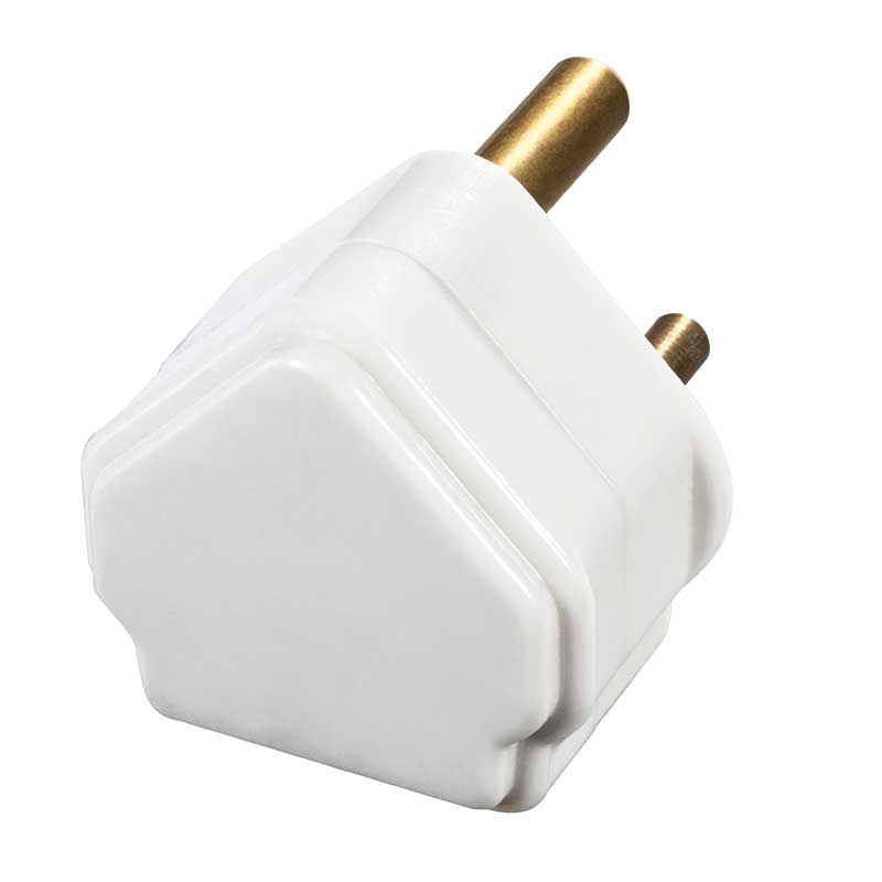 Masterplug | PT15 | Basic Round Pin Plug, White | 3 Years Warranty