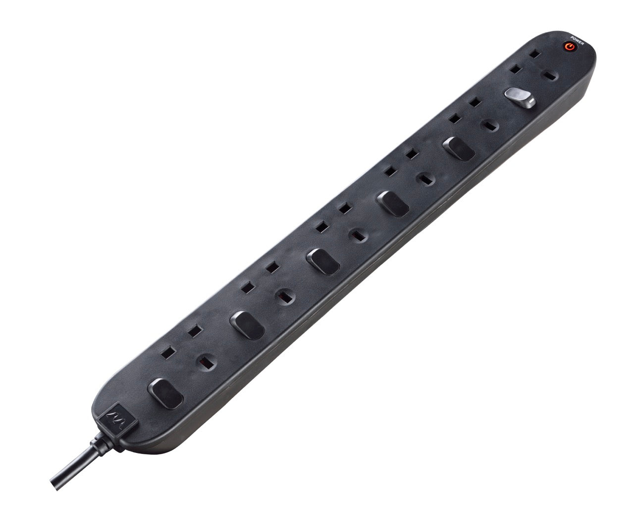 Masterplug | SWC62 | Individual Switched 6 Sockets Extension Lead with LED Indicator, 2 Meter | 3 Years Warranty