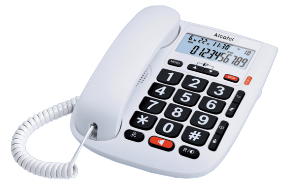 Alcatel | TMAX20 | Big Button Corded Phone, White | 1 Year Warranty