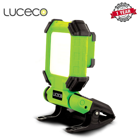 Luceco | LCWR13G60 | Portable LED Clamp Work Light, Green | 1 Year Warranty