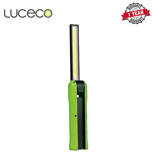 Luceco | LIL50T65UV | Slim Rechargeable 5W Inspection Torch with UV Light, Green | 1 Year Warranty