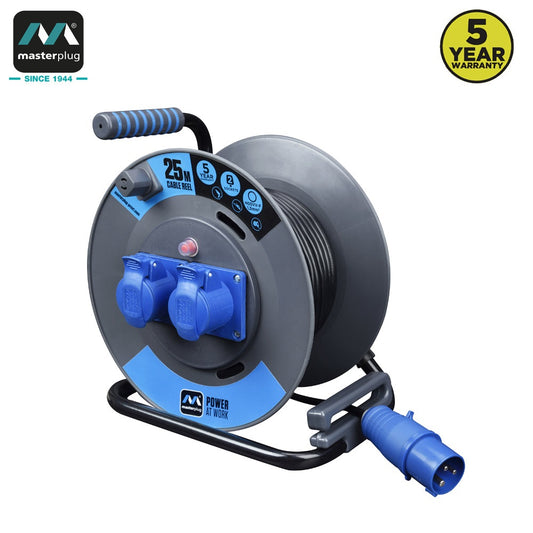 Masterplug | OL251622PEBL | Industrial Open Reel Cable, 25m | 5 Years Warranty