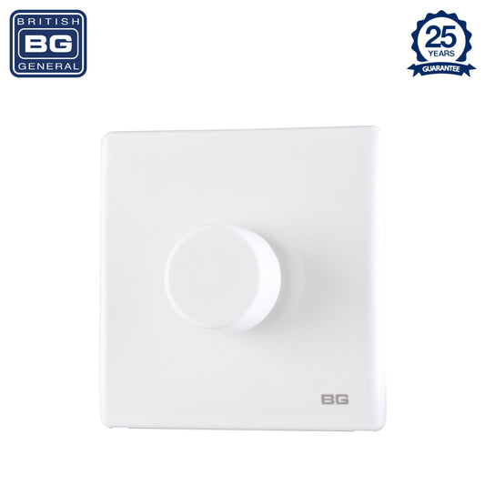 British General | PCCH81 | Neo Slimline Single Gang 2 Way 400W Dimmer Switch, Champagne | 25 Years Warranty